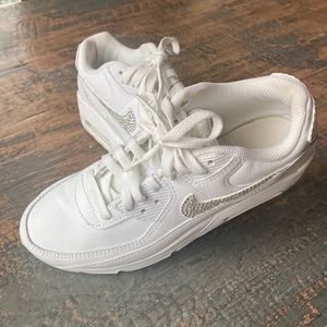 Nike Air Max 5.5y ladies 7 Custom Bling Sneakers tennis Shoes gen Swarovski